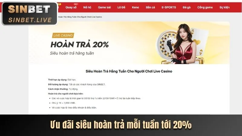 Thưởng Nạp Lại Hàng Tuần e2bets